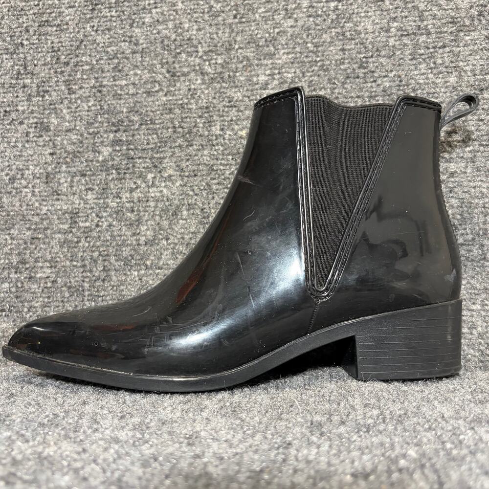 Jeffrey Campbell Havana Last Black Pointed Toe Chelsea Ankle Rain Boots Size 7